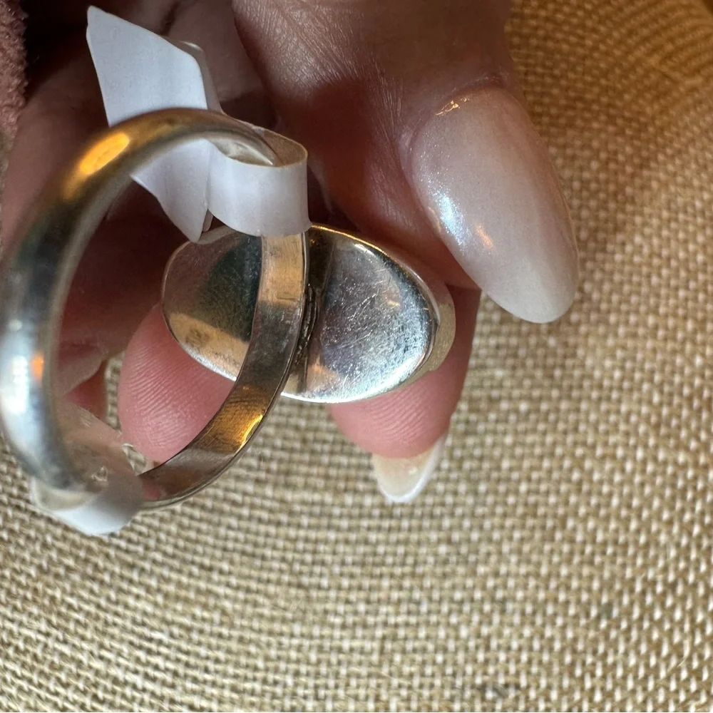 Pink Moonstone Ring | Size 8 | 925 Sterling Silver 🌸🌙 - Picture 4 of 4